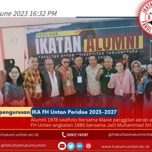 Maxie Andi Mendur Ketuai IKA FH Untan 2023-2027
