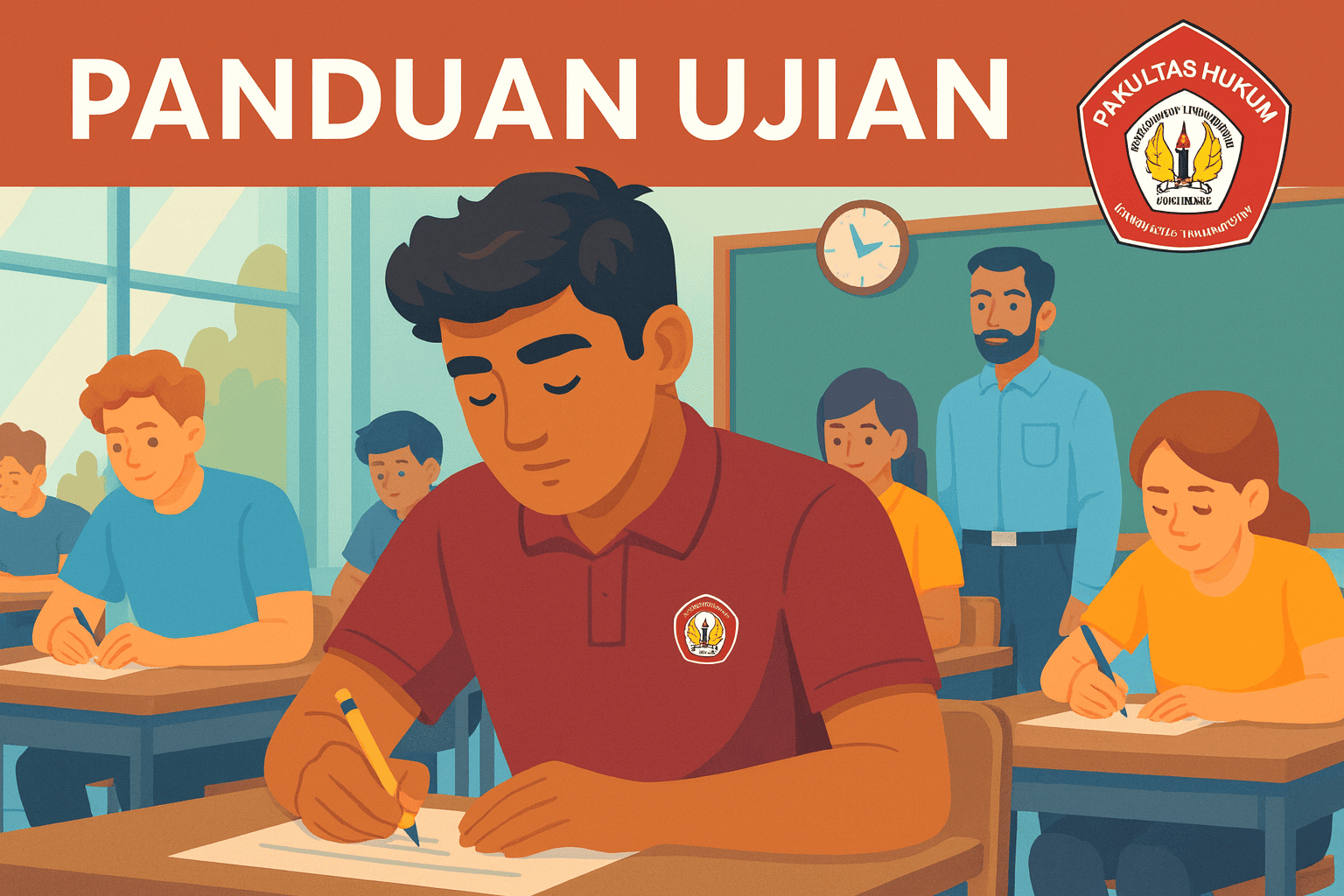 Dosen FH Untan mengawasi ujian