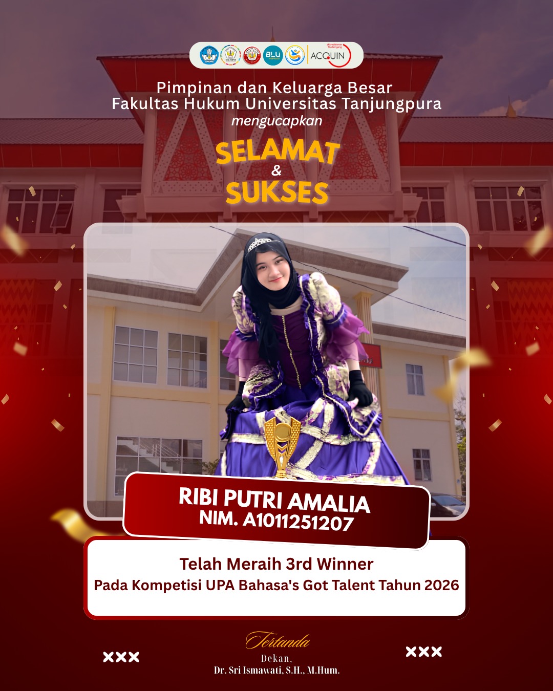 3rd Winner (Juara III) pada Kompetisi UPA Bahasa’s Got Talent Tahun 2026